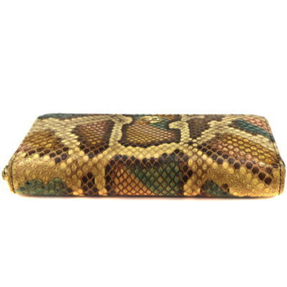 Gucci Python Zip Long Wallet Beige Brown - image 5